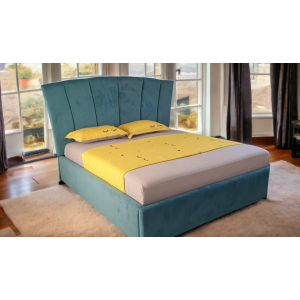 Pat tapitat Eva turcoaz 160x200 cm