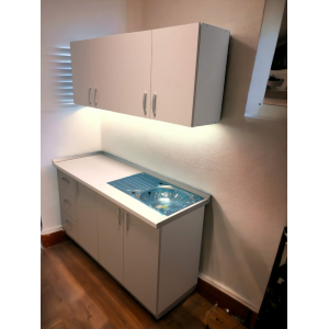 Bucatarie Gri/alb 160 cm