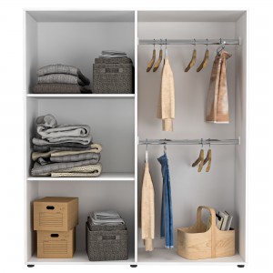 Set Dormitor Wenghe/alb 4 usi cu Comoda TV +Living Ehome