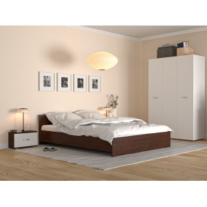 Dormitor Ehome Mixt Wenghe/Alb