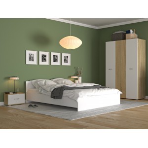 Dormitor Ehome Mixt Alb/Sonoma