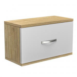 Set Dormitor Sonoma/alb 3 usi cu Comoda Tv +Saltea Ehome