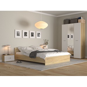 Dormitor Ehome Sonoma 3 usi Oglinda+Saltea