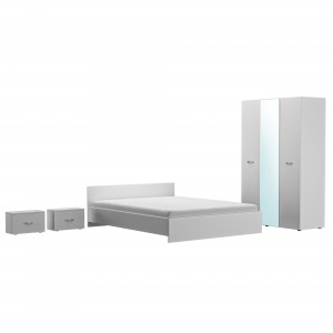 Dormitor Ehome Alb 3 usi+Oglinda