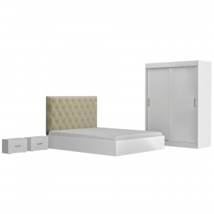 Dormitor Daria bej Dressing 150 cm