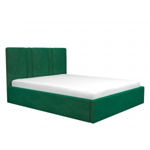 Oferta!Pat tapitat Mira verde+Saltea 160x200 cm