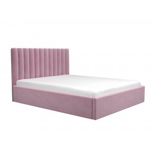 Oferta!Pat tapitat Nuria roz+Saltea 160x200 cm