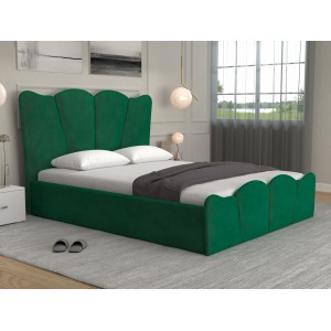 Oferta!Pat tapitat Perla Smarald+Saltea 160x200 cm