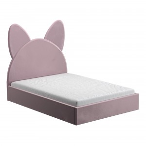 Oferta!Pat tapitat Kitty roz+Saltea 140x200 cm