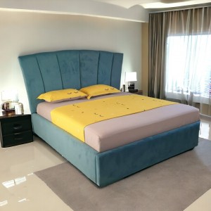 Pat tapitat Eva turcoaz 160x200 cm