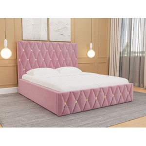 Oferta!Pat tapitat Ana Roz+Saltea 160x200 cm